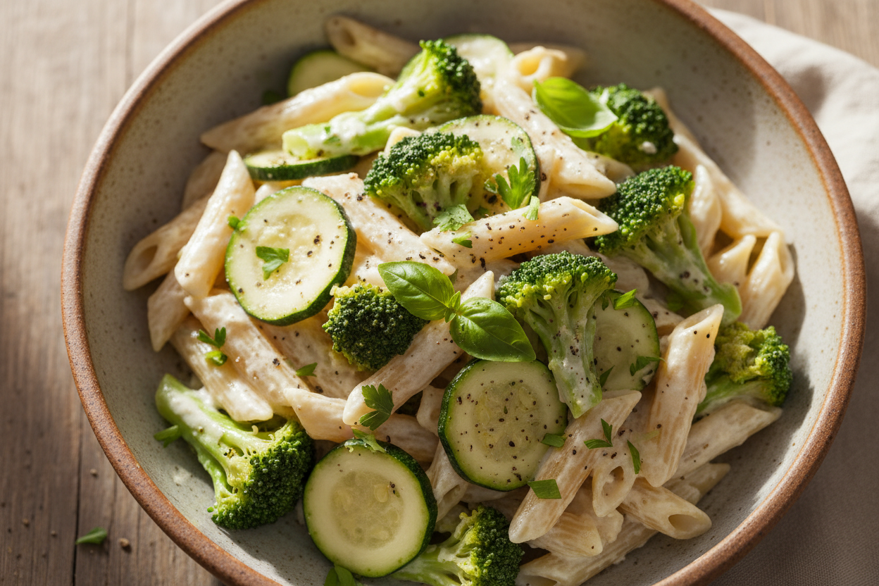 Creamy High-Protein Pasta
